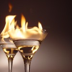 Flaming cocktails